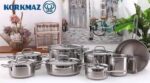 طقم حلل استانليس استيل الفا جراند 14 قطعة – Korkmaz