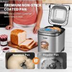 ⁦صانعه  الخبز سونيفر الرقمية الأوتوماتيكية – 450 واط – 750 جرام – استانلس ستيل / أسود – Sonifer SF-4060⁩ - الصورة ⁦3⁩