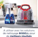 ⁦بيسيل سبوت كلين بروهيت (Bissell SpotClean ProHeat) هي مكنسة محمولة متخصصة في غسيل وإزالة البقع الصعبة من السجاد، والمفروشات، والكنب، وداخلية السيارات.تعتمد المكنسة على الجمع بين قوة الشفط، وضخ المياه مع محلول التنظيف، والفرك اليدوي للتخلص من البقع بفعالية⁩ - الصورة ⁦5⁩