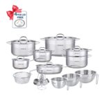 استانليس ارشيا 21 قطعه / Arshia 21-piece Stainless Steel Cookware Set – 3893
